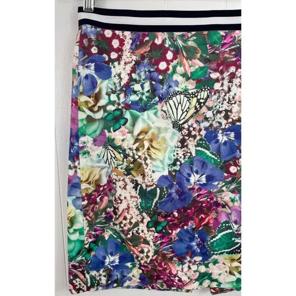 Tommy Hilfiger Floral Butterflies Lined Pencil Straight Skirt Womens Size 10 - Picture 3 of 10